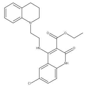 ethyl 6-chloro-4-((2-(3,4-dihydroquinolin-1(2H)-yl)ethyl)amino)-2-oxo-1,2-dihydroquinoline-3-carboxylate结构式