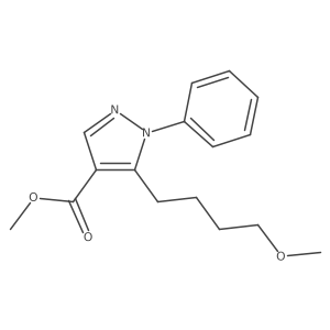 Methyl 5-(4-methoxybutyl)-1-phenyl-1h-pyrazole-4-carboxylate结构式