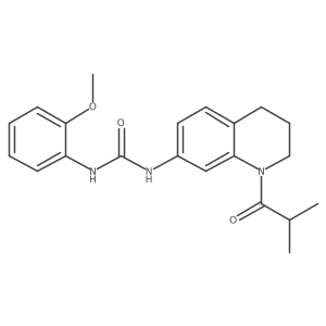 1-(1-Isobutyryl-1,2,3,4-tetrahydroquinolin-7-yl)-3-(2-methoxyphenyl)urea Structure