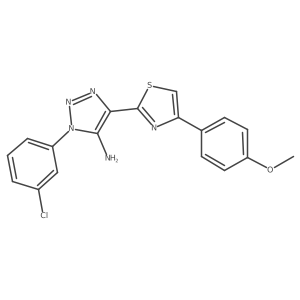 1-(3-chlorophenyl)-4-[4-(4-methoxyphenyl)-1,3-thiazol-2-yl]-1H-1,2,3-triazol-5-amine结构式