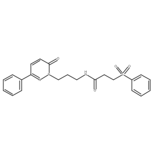 N-(3-(6-oxo-3-phenylpyridazin-1(6H)-yl)propyl)-3-(phenylsulfonyl)propanamide结构式