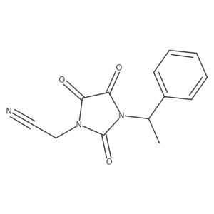 2-[2,4,5-Trioxo-3-(1-phenylethyl)imidazolidin-1-yl]acetonitrile Structure
