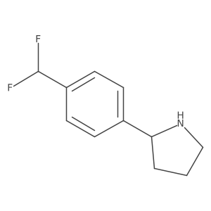 (R)-2-(4-(Difluoromethyl)phenyl)pyrrolidine结构式