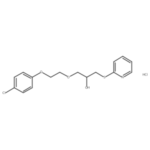 1-(2-(4-Chlorophenoxy)ethoxy)-3-(pyridin-2-ylthio)propan-2-ol hydrochloride Structure