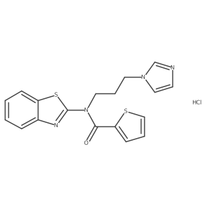 N-(3-(1H-imidazol-1-yl)propyl)-N-(benzo[d]thiazol-2-yl)thiophene-2-carboxamide hydrochloride Structure