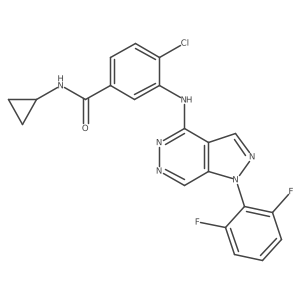 4-chloro-N-cyclopropyl-3-{[1-(2,6-difluorophenyl)-1H-pyrazolo[3,4-d]pyridazin-4-yl]amino}benzamide Structure