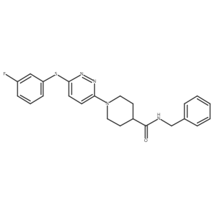 N-benzyl-1-{6-[(3-fluorophenyl)sulfanyl]pyridazin-3-yl}piperidine-4-carboxamide Structure