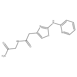 N-(2-amino-2-oxoethyl)-2-(2-(pyridin-2-ylamino)thiazol-4-yl)acetamide结构式