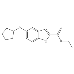 ethyl 5-cyclopentyloxy-1H-indole-2-carboxylate Structure