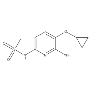 N-(6-Amino-5-cyclopropoxypyridin-2-YL)methanesulfonamide结构式