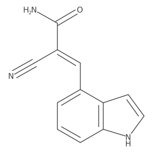 (E)-2-Cyano-3-(1H-indol-4-yl)acrylamide Structure