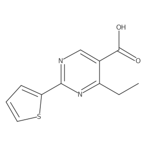 4-Ethyl-2-(thiophen-2-yl)pyrimidine-5-carboxylic acid结构式