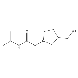2-[3-(hydroxymethyl)pyrrolidin-1-yl]-N-(propan-2-yl)acetamide结构式