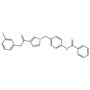 1-(4-benzamidobenzyl)-N-(3-fluorophenyl)-1H-imidazole-4-carboxamide Structure