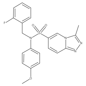 N-[(2-fluorophenyl)methyl]-N-(4-methoxyphenyl)-3-methyl-[1,2,4]triazolo[4,3-a]pyridine-6-sulfonamide Structure