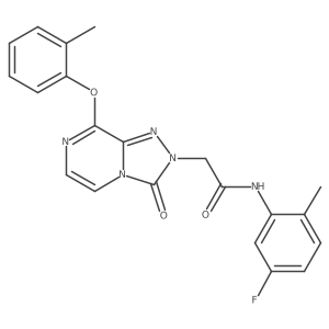 N-(5-fluoro-2-methylphenyl)-2-[8-(2-methylphenoxy)-3-oxo[1,2,4]triazolo[4,3-a]pyrazin-2(3H)-yl]acetamide结构式