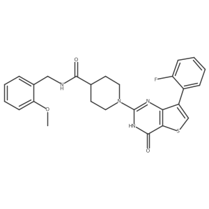 1-[7-(2-fluorophenyl)-4-oxo-3,4-dihydrothieno[3,2-d]pyrimidin-2-yl]-N-(2-methoxybenzyl)piperidine-4-carboxamide Structure