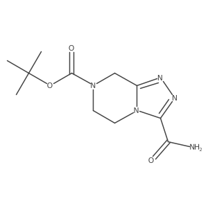1,1-Dimethylethyl 3-(aminocarbonyl)-5,6-dihydro[1,2,4]triazolo[4,3-a]pyrazine-7(8H)-carboxylate结构式