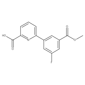 6-(3-Fluoro-5-methoxycarbonylphenyl)picolinic acid Structure