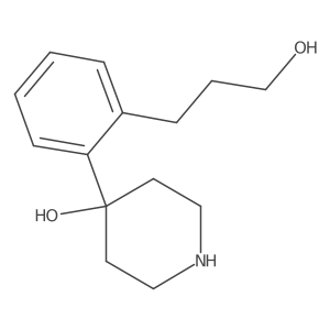 4-[2-(3-Hydroxypropyl)phenyl]piperidin-4-ol结构式