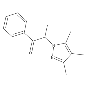 1-Propanone, 1-phenyl-2-(3,4,5-trimethyl-1H-pyrazol-1-yl)- Structure