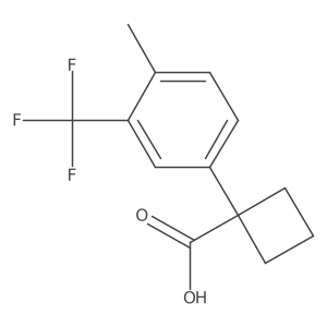 1-[4-Methyl-3-(trifluoromethyl)phenyl]cyclobutane-1-carboxylic acid Structure