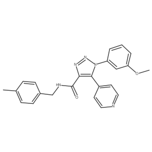 1-(3-methoxyphenyl)-N-(4-methylbenzyl)-5-(pyridin-4-yl)-1H-1,2,3-triazole-4-carboxamide结构式