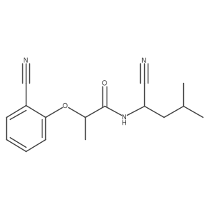 N-(1-cyano-3-methylbutyl)-2-(2-cyanophenoxy)propanamide结构式