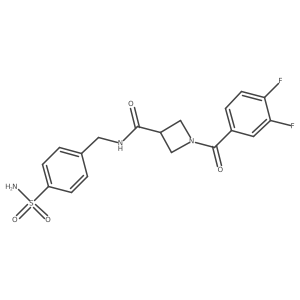 1-(3,4-difluorobenzoyl)-N-(4-sulfamoylbenzyl)azetidine-3-carboxamide Structure