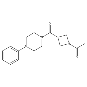 1-(3-(4-Phenylpiperazine-1-carbonyl)azetidin-1-yl)ethanone结构式
