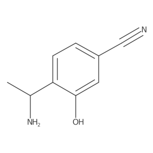 4-(1-Aminoethyl)-3-hydroxybenzonitrile Structure