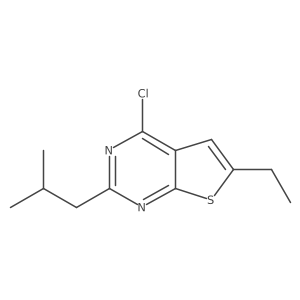 4-Chloro-6-ethyl-2-(2-methylpropyl)thieno[2,3-d]pyrimidine结构式