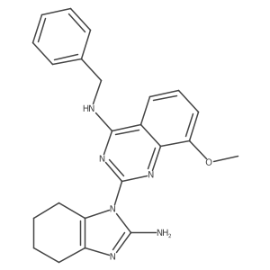 2-(2-Amino-4,5,6,7-tetrahydro-1H-benzimidazol-1-yl)-8-methoxy-N-(phenylmethyl)-4-quinazolinamine结构式
