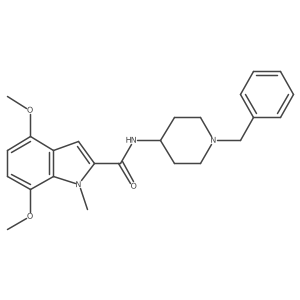 N-(1-benzylpiperidin-4-yl)-4,7-dimethoxy-1-methyl-1H-indole-2-carboxamide结构式