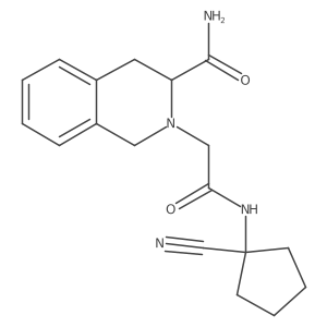(3S)-2-{[(1-cyanocyclopentyl)carbamoyl]methyl}-1,2,3,4-tetrahydroisoquinoline-3-carboxamide结构式