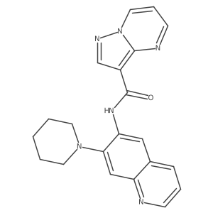 N-[7-(1-Piperidinyl)-6-quinolinyl]pyrazolo[1,5-a]pyrimidine-3-carboxamide结构式