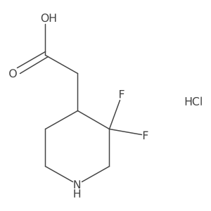 2-(3,3-Difluoropiperidin-4-YL)acetic acid hydrochloride Structure