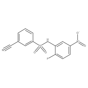 3-cyano-N-(2-fluoro-5-nitrophenyl)benzenesulfonamide Structure