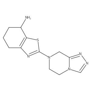 7-Benzothiazolamine, 2-(5,6-dihydro-1,2,4-triazolo[4,3-a]pyrazin-7(8H)-yl)-4,5,6,7-tetrahydro-结构式
