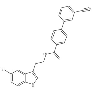 N-[2-(5-Chloro-1H-indol-3-yl)ethyl]-3'-cyanobiphenyl-4-carboxamide结构式