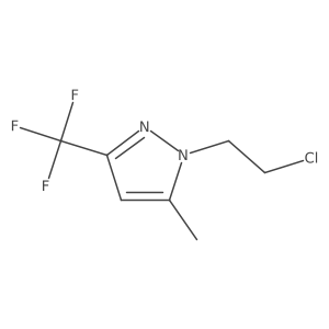 1-(2-Chloroethyl)-5-methyl-3-(trifluoromethyl)-1H-pyrazole结构式