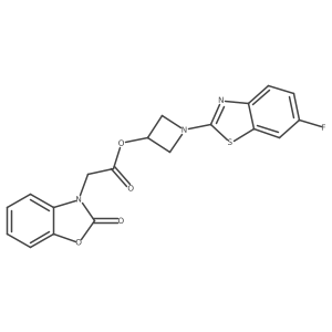 1-(6-fluorobenzo[d]thiazol-2-yl)azetidin-3-yl 2-(2-oxobenzo[d]oxazol-3(2H)-yl)acetate Structure