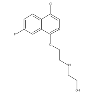 Ethanol, 2-[[2-[(4-chloro-7-fluoro-1-isoquinolinyl)oxy]ethyl]amino]- Structure