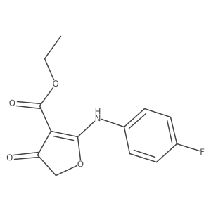 Ethyl 2-((4-fluorophenyl)amino)-4-oxo-4,5-dihydrofuran-3-carboxylate Structure