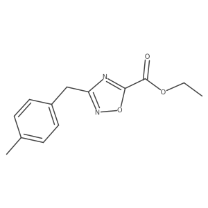 Ethyl 3-(4-methylbenzyl)-1,2,4-oxadiazole-5-carboxylate结构式