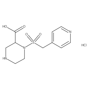 1-((Pyridin-4-ylmethyl)sulfonyl)piperazine-2-carboxylic acid hydrochloride结构式