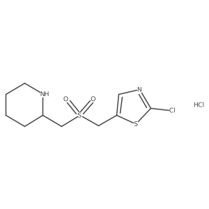 2-Chloro-5-(((piperidin-2-ylmethyl)sulfonyl)methyl)thiazole hydrochloride Structure
