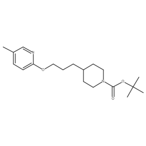 tert-Butyl 4-(3-((5-methylpyridin-2-yl)oxy)propyl)piperidine-1-carboxylate Structure