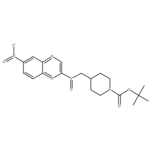 tert-Butyl 4-(((6-nitroquinoxalin-2-yl)sulfinyl)methyl)piperidine-1-carboxylate Structure