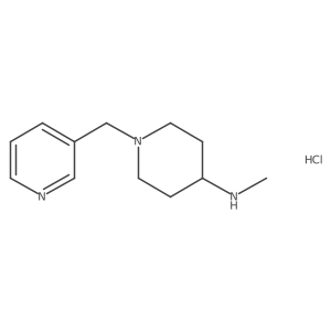 N-methyl-1-(pyridin-3-ylmethyl)piperidin-4-amine hydrochloride结构式